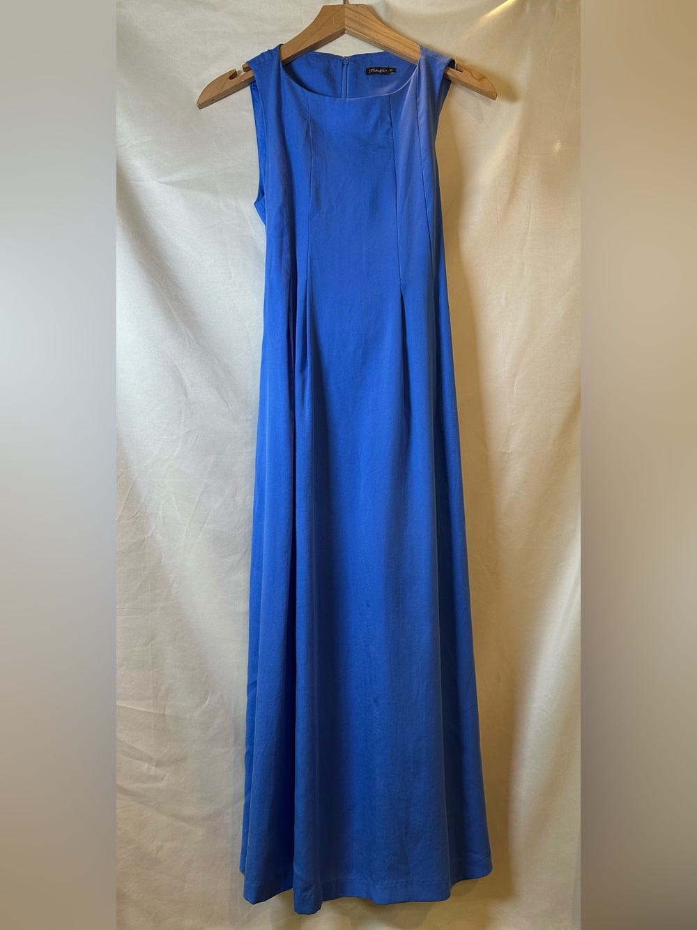 J. McLaughlin Royal Blue belted Maxi dress lightweight coastal modest